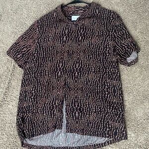 Topman Topshop Aligator Print Shirt